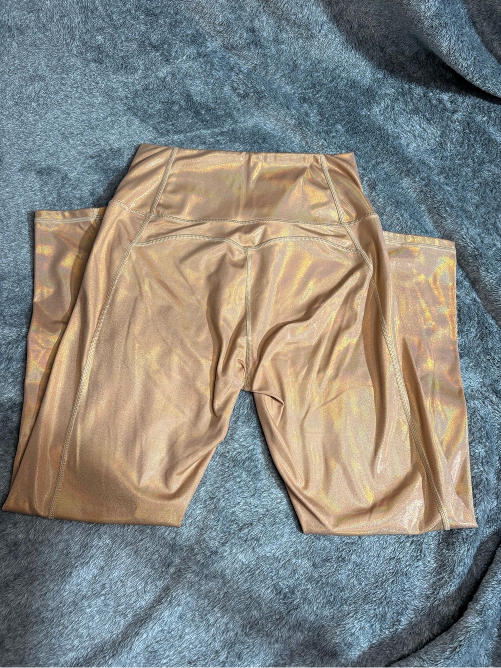 Fabletics Iridescent Rose Gold Leggings